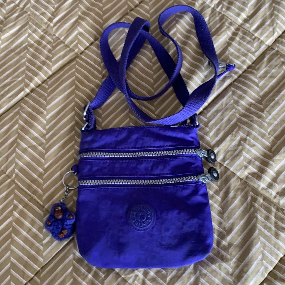Kipling Shiny Purple Crossbody Bag